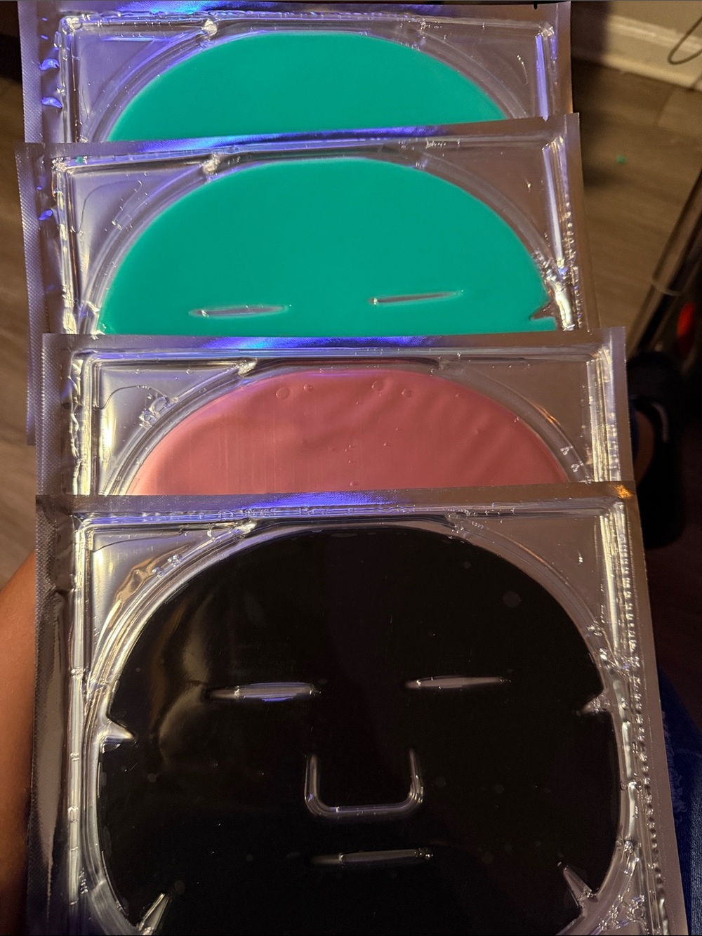 Hydrating Facial Mask Sheet Trio — Black, Pink, Teal
